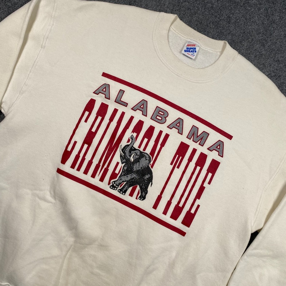 Vintage Crimson Tide Jerzees Super‎ Sweats Crewneck Sweatshirt XL USA